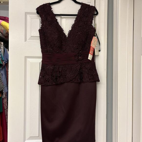 NWT  Social Occasions by Mon Cheri. Satin Sequin Mother Of Bride. Size 8. $398 - Picture 3 of 12